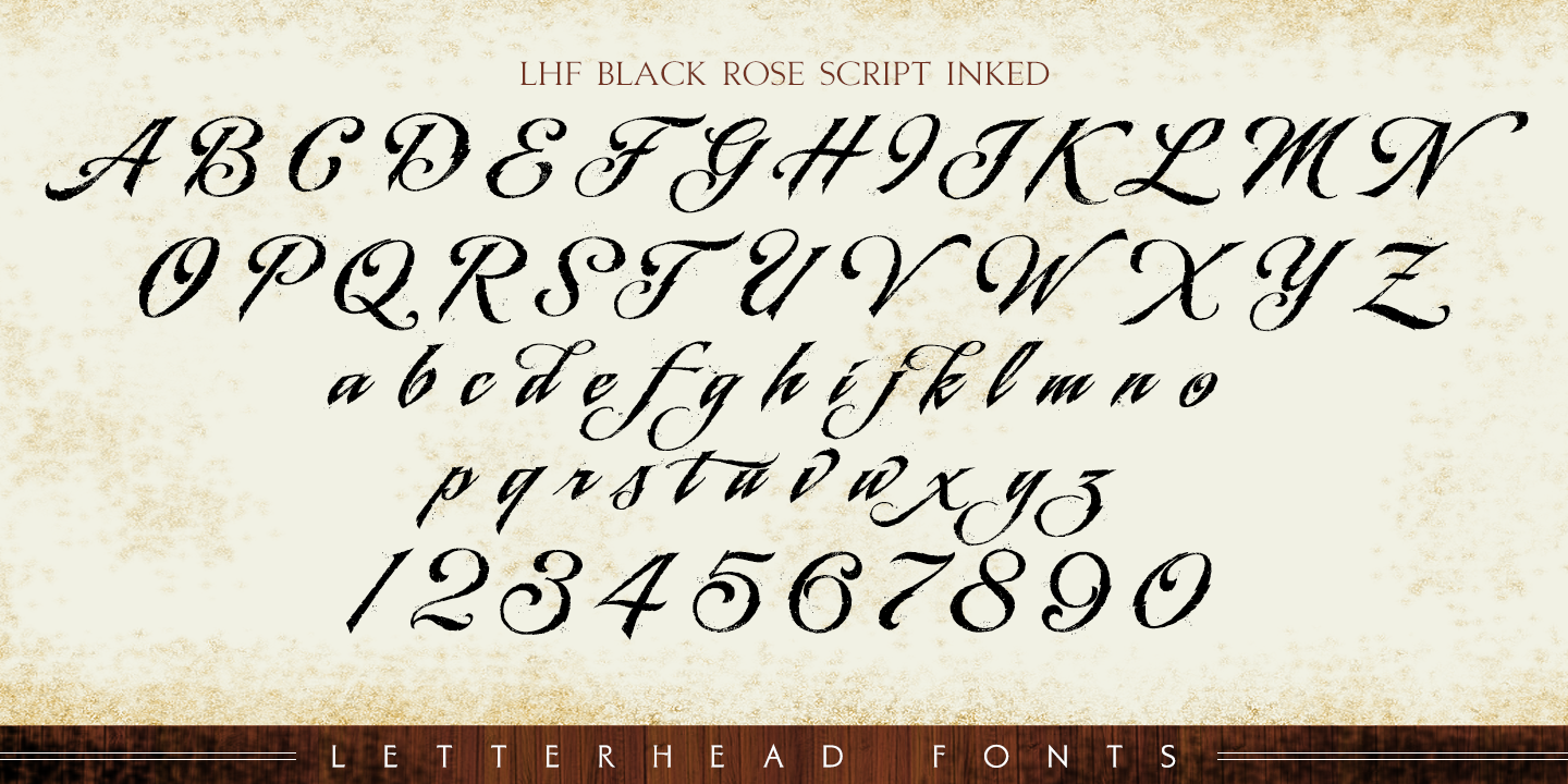 Beispiel einer LHF Black Rose Script Script-Schriftart